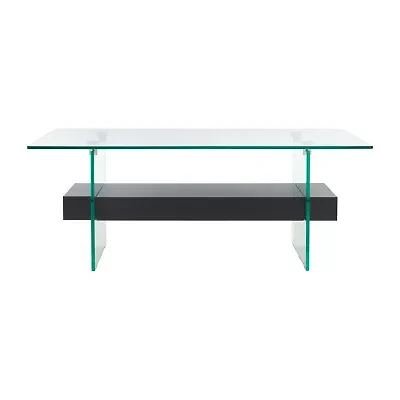 Kayley Storage Glass Coffee Table