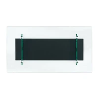Kayley Storage Glass Coffee Table