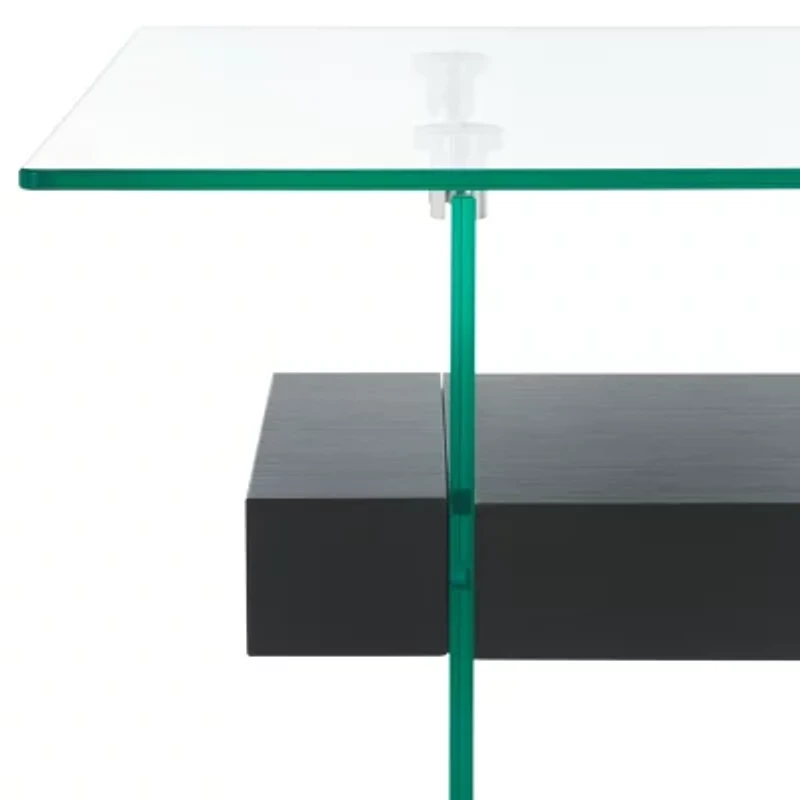 Kayley Storage Glass Coffee Table