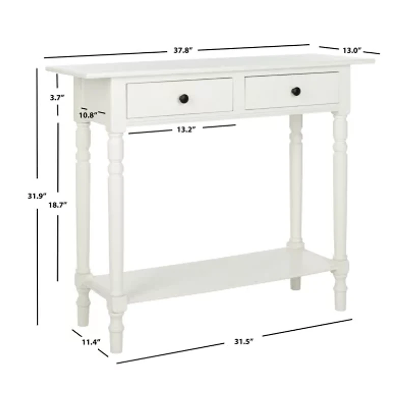 Rosemary Storage 2-Drawer Console Table