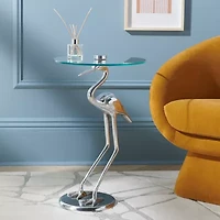 Tori Glass Top Glass End Table