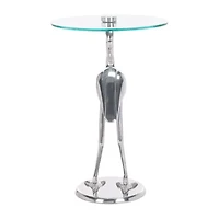 Tori Glass Top Glass End Table