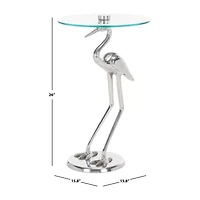 Tori Glass Top Glass End Table