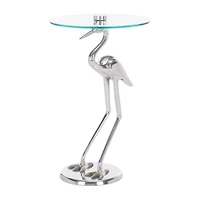 Tori Glass Top Glass End Table