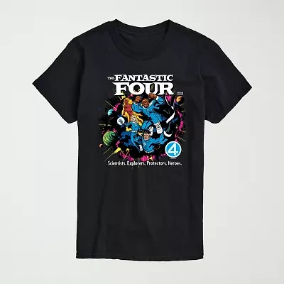 Mens Crew Neck Short Sleeve Regular Fit Marvel Graphic T-Shirt