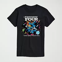 Mens Crew Neck Short Sleeve Regular Fit Marvel Graphic T-Shirt