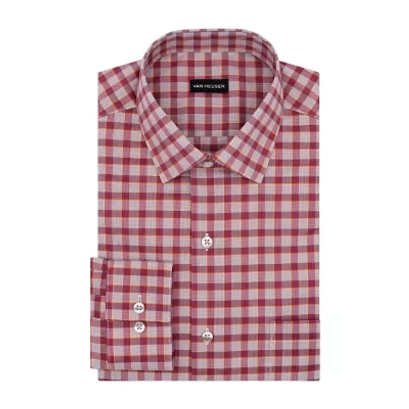 Van Heusen Everyday Defense Stain Shield Mens Regular Fit Long Sleeve Dress Shirt