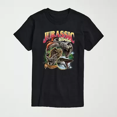 Mens Crew Neck Short Sleeve Regular Fit Jurassic World Big and Tall Graphic T-Shirt