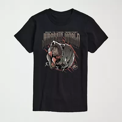 Mens Crew Neck Short Sleeve Regular Fit Jurassic World Big and Tall Graphic T-Shirt