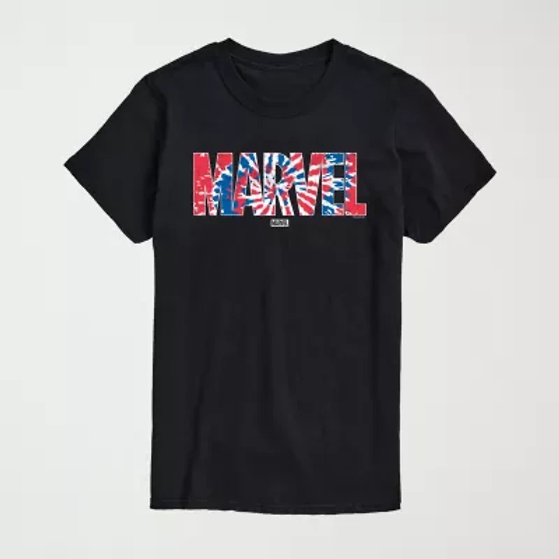 Mens Crew Neck Short Sleeve Regular Fit Marvel Big and Tall Graphic T-Shirt