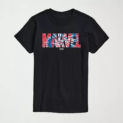 Mens Crew Neck Short Sleeve Regular Fit Marvel Big and Tall Graphic T-Shirt