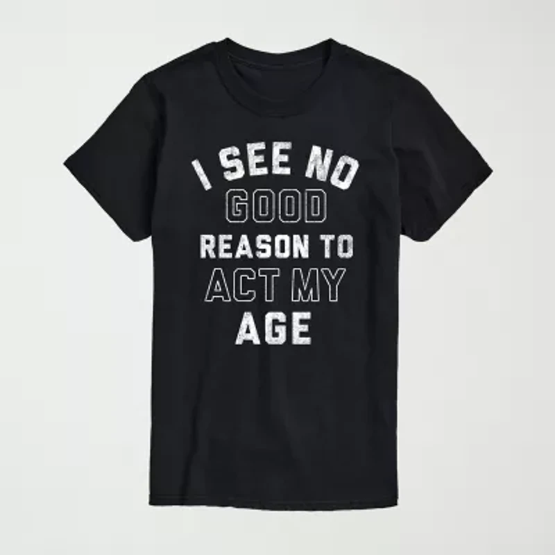 Mens Crew Neck Short Sleeve Regular Fit Big and Tall Graphic T-Shirt