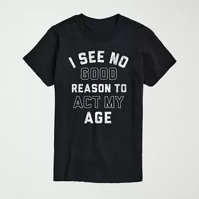 Mens Crew Neck Short Sleeve Regular Fit Big and Tall Graphic T-Shirt