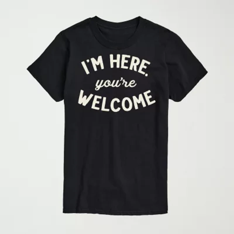 Mens Crew Neck Short Sleeve Regular Fit Big and Tall Graphic T-Shirt