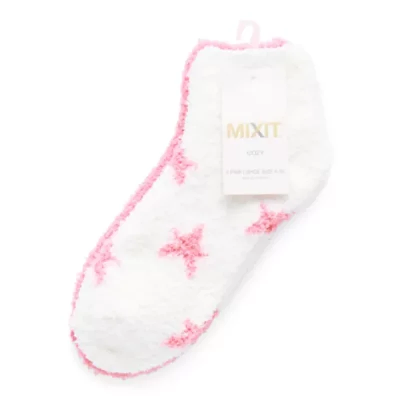 Mixit Cozy Womens 2 Pair Low Cut Socks