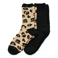 Mixit Cozy Womens 2 Pair Crew Socks