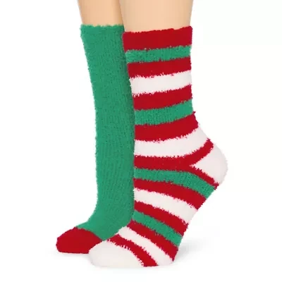 Mixit Cozy Womens 2 Pair Crew Socks