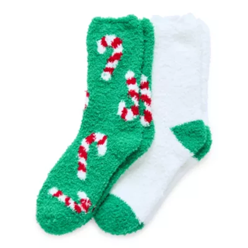 Mixit Cozy Womens 2 Pair Crew Socks