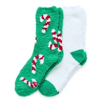 Mixit Cozy Womens 2 Pair Crew Socks