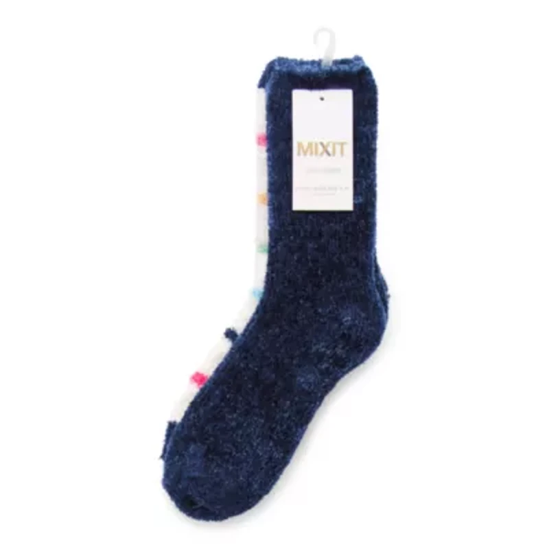 Mixit Cozy Chenille Womens 2 Pair Crew Socks