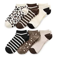 Mixit Womens 6 Pair Low Cut Socks