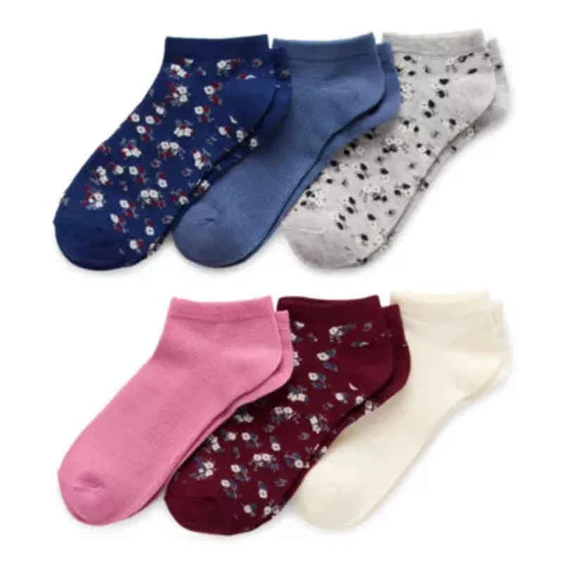 Mixit Waffle Womens 6 Pair Low Cut Socks