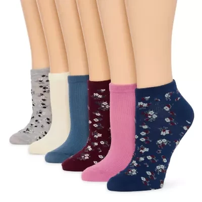 Mixit Waffle Womens 6 Pair Low Cut Socks