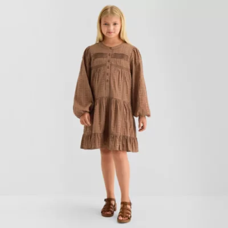 Thereabouts Little & Big Kid Girls Long Sleeve A-Line Dress