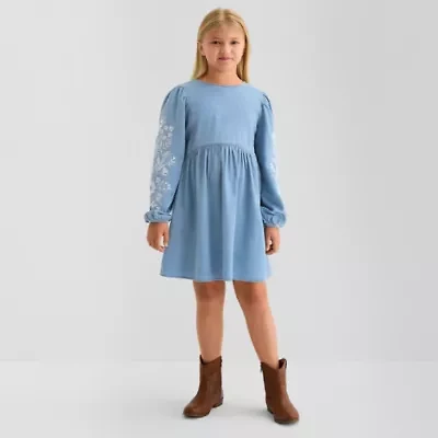 Thereabouts Little & Big Kid Girls Long Sleeve A-Line Dress