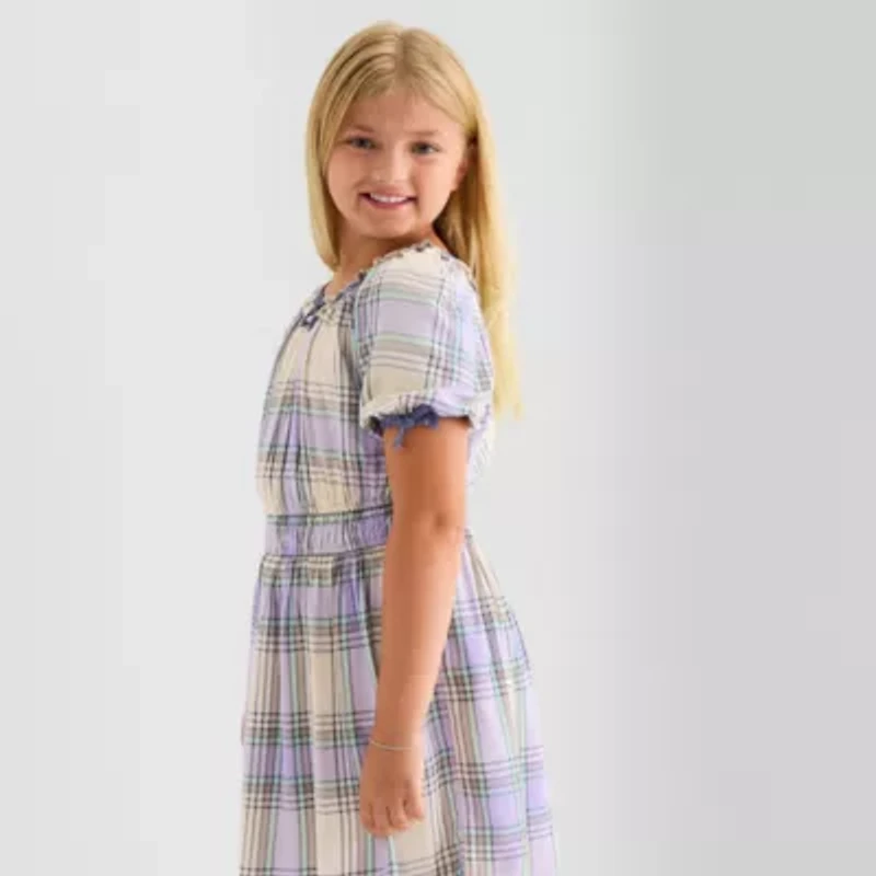 Thereabouts Little & Big Kid Girls Short Sleeve A-Line Dress