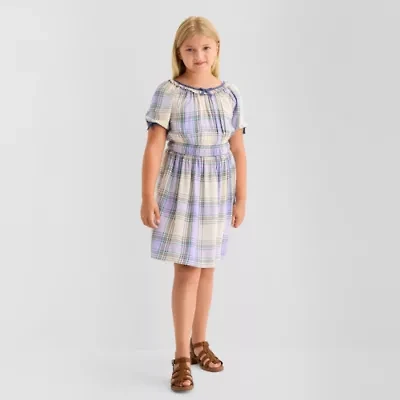 Thereabouts Little & Big Kid Girls Short Sleeve A-Line Dress