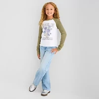 Thereabouts Little & Big Kid Girls Round Neck Long Sleeve Graphic T-Shirt