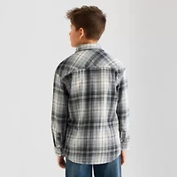 Thereabouts Little & Big Kid Boys Long Sleeve Regular Fit Flannel Shirt
