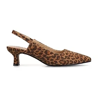 Journee Collection Paulina Womens Pointed Kitten Heel Pumps