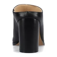 Journee Collection Womens Pointed Closed Toe Stacked Heel Pumps