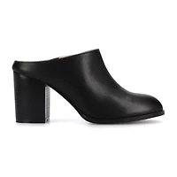 Journee Collection Womens Pointed Closed Toe Stacked Heel Pumps