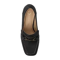 Journee Collection Womens Square Closed Toe Stacked Heel Pumps