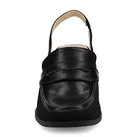 Journee Collection Womens Square Closed Toe Stacked Heel Pumps