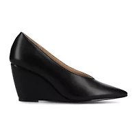 Journee Collection Womens Pointed Closed Toe Wedge Heel Pumps
