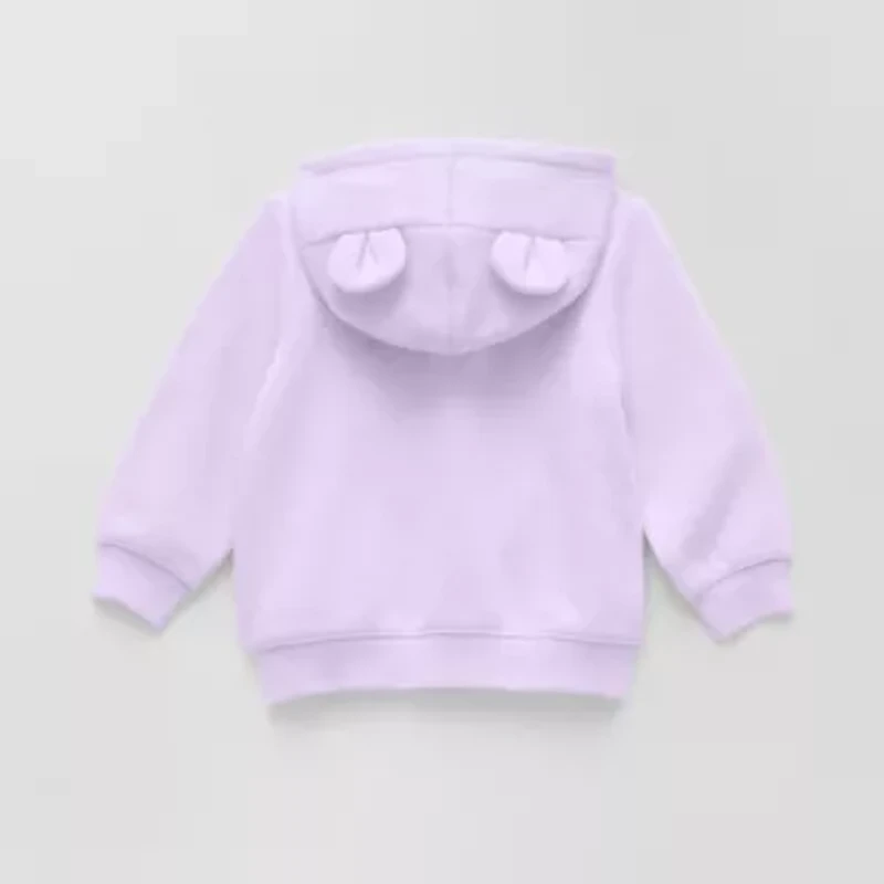 Okie Dokie Baby Girls Fleece Hooded Lightweight Jacket