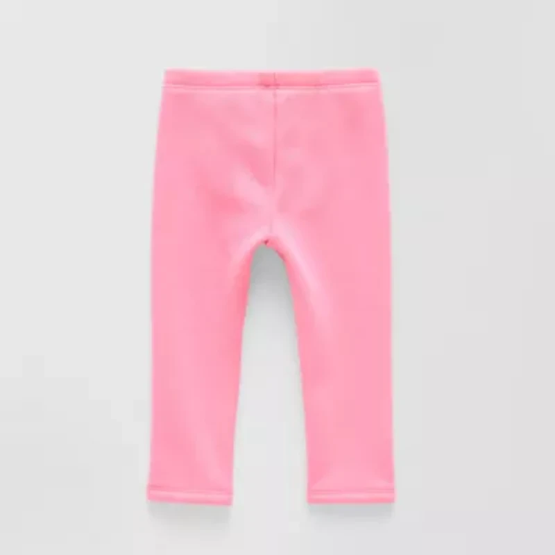 Okie Dokie Baby Girls Fleece Skinny Full Length Leggings