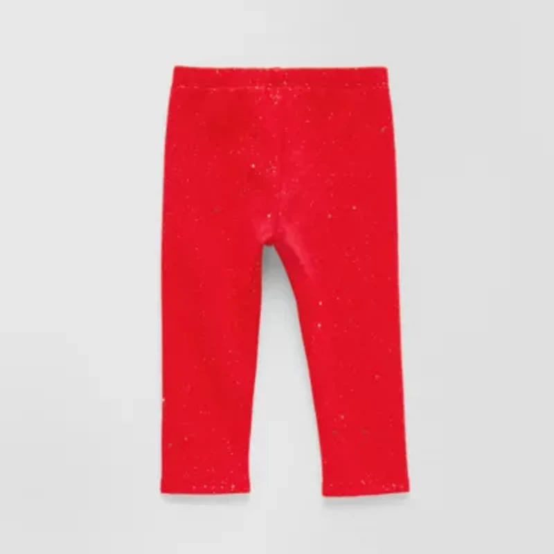 Okie Dokie Rib Baby Girls Fleece Skinny Full Length Leggings