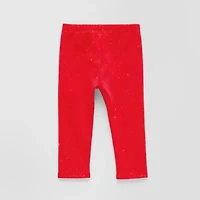 Okie Dokie Rib Baby Girls Fleece Skinny Full Length Leggings