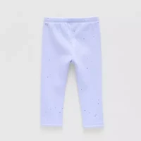 Okie Dokie Shimmer Baby Girls Fleece Skinny Full Length Leggings
