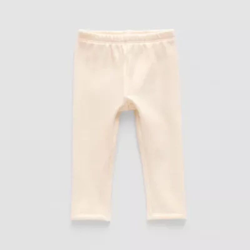 Okie Dokie Shimmer Baby Girls Fleece Skinny Full Length Leggings
