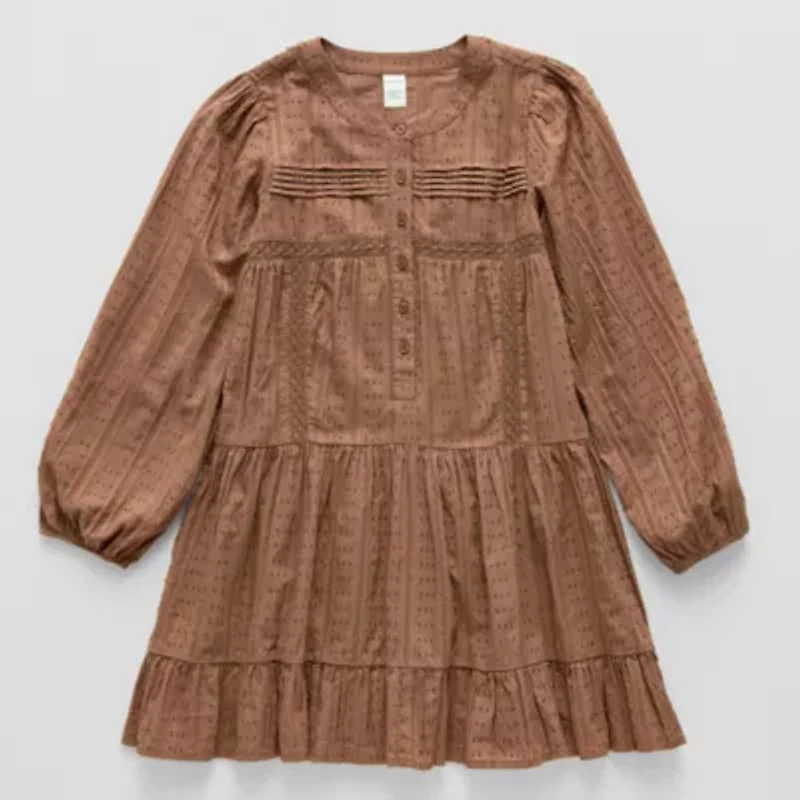 Thereabouts Little & Big Kid Girls Long Sleeve A-Line Dress
