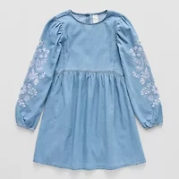 Thereabouts Little & Big Kid Girls Long Sleeve A-Line Dress