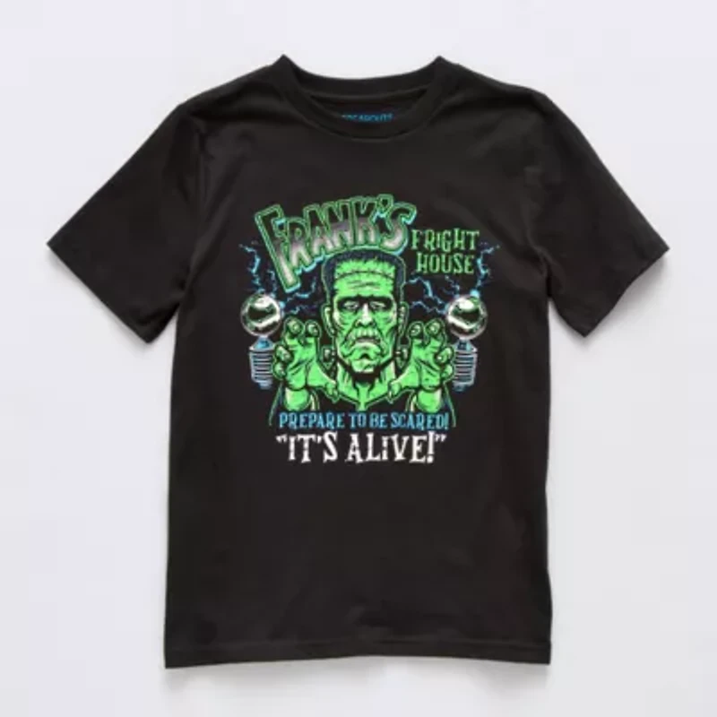 Thereabouts Little & Big Kid Boys Crew Neck Short Sleeve Regular Fit Graphic T-Shirt