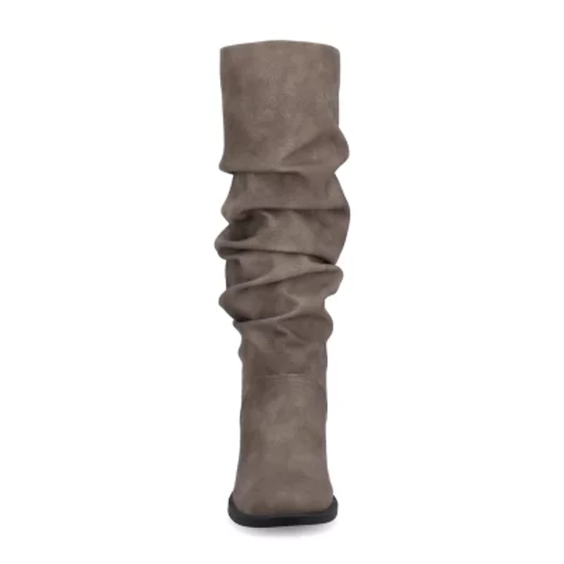 Journee Collection Womens Pennie Block Heel Dress Boots