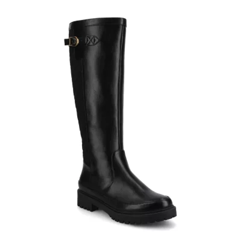 Journee Collection Womens Zemmie-Wc Wide Calf Block Heel Dress Boots